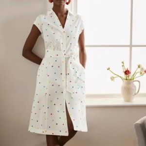 Boden polka dot shirt dress